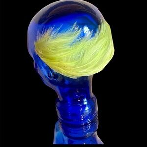 Vintage lime green feather headband hair piece accessory